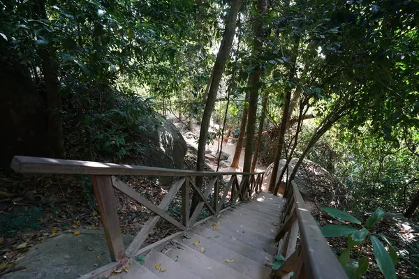 Siem Reap Cambodia January 2019 Steep Mountain Path Kbal Spean — Stock Photo, Image