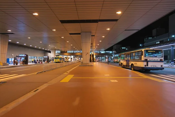 日本成田 2019年1月7日 成田国际机场2号航站楼夜间巴士停靠站 — 图库照片