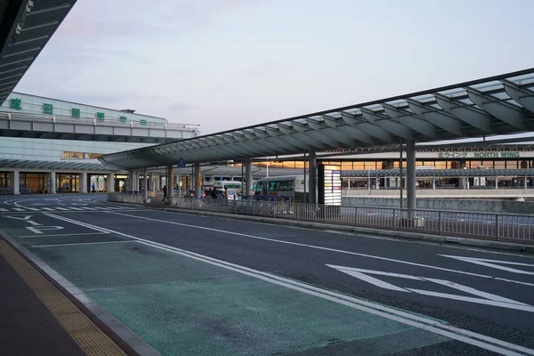 日本成田 2019年1月8日 成田国际机场1号航站楼三楼巴士站清晨 — 图库照片