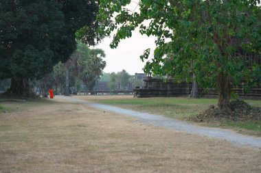 Siem Reap, Kamboçya-11 Ocak 2019: Güney galeride Siem Reap, Angkor Wat Kamboçya. 