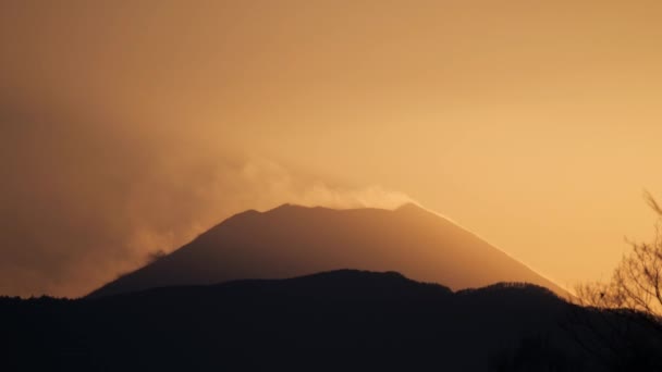 Tokio Japón Febrero 2019 Acción Vivo Nubes Movimiento Largo Cumbre — Vídeo de stock