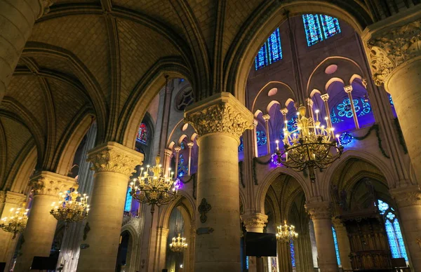 Paris France Janvier 2018 Intérieur Cathédrale Notre Dame Paris — Photo