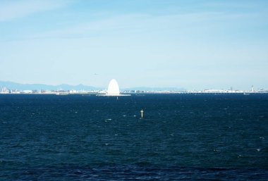 Tokyo,Japonya-28 Nisan 2019: Tokyo limanı Umihotaru'dan tokyo körfezinde görüntülendi
