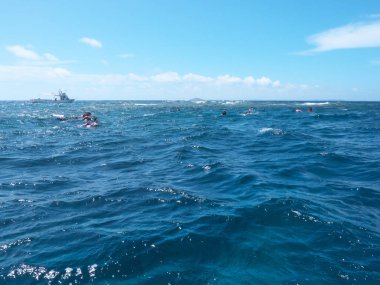 Ikema adası, Japonya - 28 Haziran 2019: Yabiji veya Yaebishi: Japonya'da Ikema adasının kuzeyinde yer alan en büyük mercan resifi