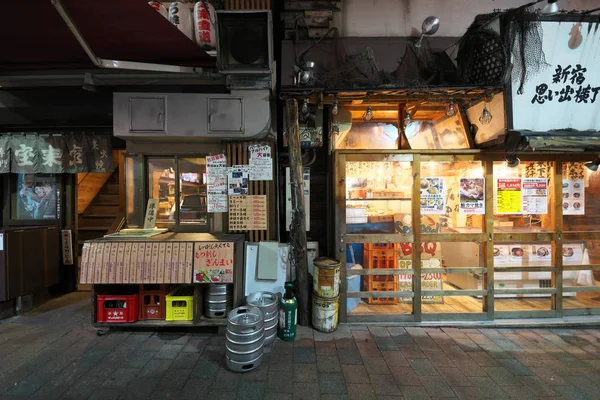 Tóquio Japão Julho 2019 Shinjuku Omoide Yokocho Tóquio Japão Meia — Fotografia de Stock