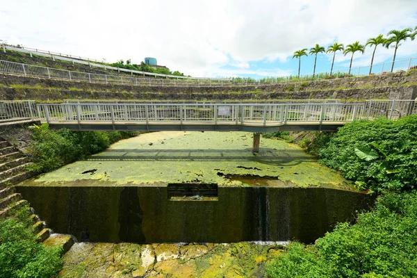 Isla Miyako Japón Junio 2019 Pared Cortada Presa Subterránea Fukusato — Foto de Stock