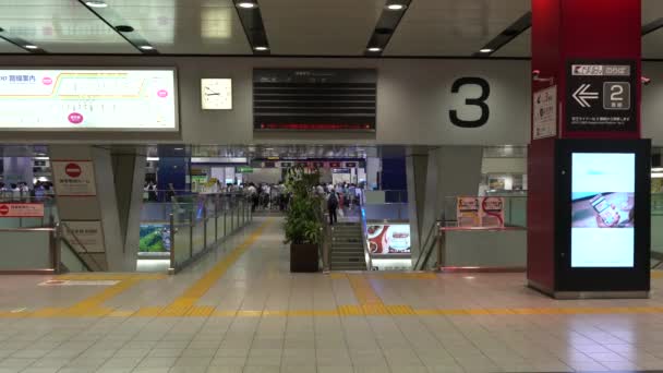 Tokio Japón Julio 2019 Servicio Está Suspendido Estación Keio Line — Vídeo de stock