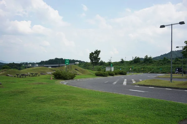 滋賀県 2019年7月31日 名神高速道路の高南休憩所 — ストック写真