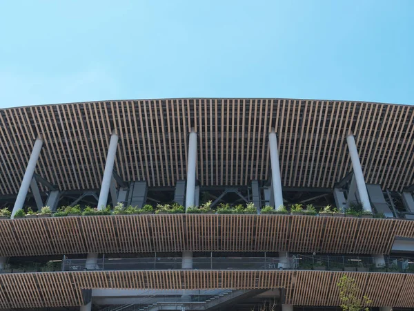 Tóquio Japão Agosto 2019 Telhado Novo Estádio Nacional Japão Construção — Fotografia de Stock