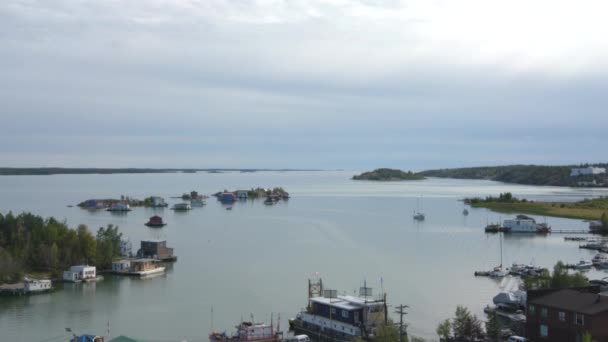 Єллоуноніж Канада Серпня 2019 Жовйноніж Бухта Jolliffe Острова Розглядається Верхньої — стокове відео