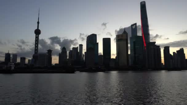 Shanghai Kina September 2019 18X Hastighet Över Pudong New Area — Stockvideo