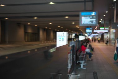 Osaka, Japonya-29 Eylül 2019: Jr. Osaka İstasyonu Otobüs Terminali