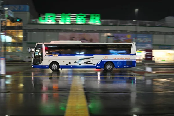 Tokio Japonsko Září 2019 Autobus Rychlostní Dráze Odjíždí Autobusového Nádraží — Stock fotografie