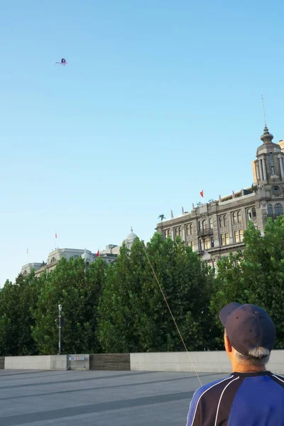 Shanghai China September 2019 Kite Flying Enjoyed Waitan Bund Shanghai — Φωτογραφία Αρχείου