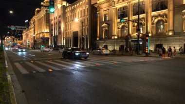 Şangay, Çin-Eylül 18, 2019 Zhong Shan Yolu ve Jiu Jiang Yolu 'nun kesiştiği yer.