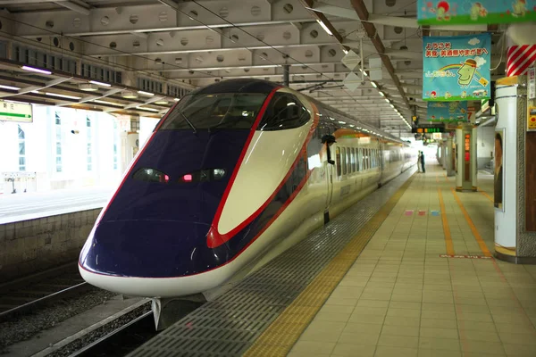 Yamagata Japonsko Října 2019 Yamagata Shinkansen Tsubasa Odlétá Stanice Shinjo — Stock fotografie