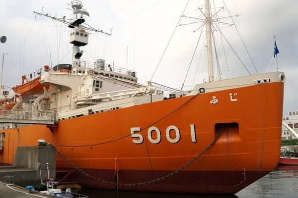 Aichi, Japonya-11 Eylül 2019: Japonya 'nın Nagoya Limanı' nda demirlemiş bir Antarktika araştırma gemisi, Fuji