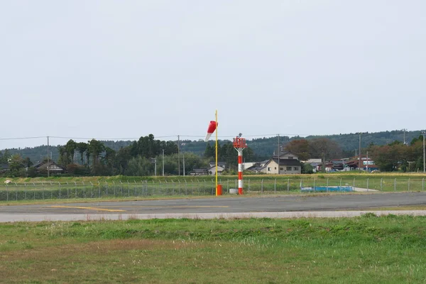 Niigata Japan October 2019 Sado Airport Wind Cone Sado Island — 图库照片