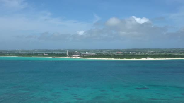 Okinawa Japón Junio 2020 Hermoso Mar Orilla Playa Yonahamaehama Isla — Vídeo de stock
