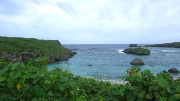Okinawa Japón Junio 2020 Playa Nakanoshima Isla Shimojishima Okinawa Japón — Vídeo de stock