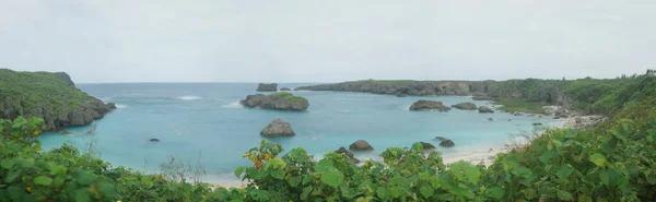 Okinawa Japonsko Června 2020 Panoramatický Výhled Pláž Nakanoshima Ostrově Shimojishima — Stock fotografie