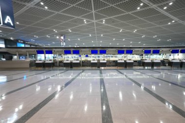 Chiba, Narita-19 Haziran 2020: Boş Narita Uluslararası Havaalanı Birinci Terminal Terminali