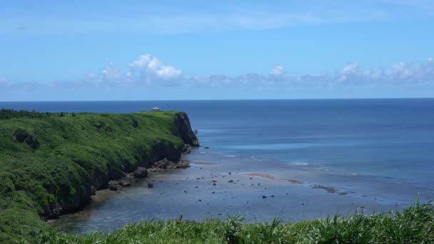 Okinawa Japón Julio 2020 Vista Desde Cabo Shiratori Isla Irabu — Vídeos de Stock