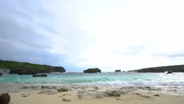 Okinawa Japán Július 2020 Nakanoshima Beach Shimoji Sziget Egy Híres — Stock videók