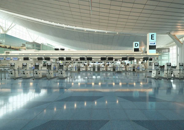 Tokyo Japon Juillet 2020 Vacant Haneda International Airport Terminal Departure — Photo