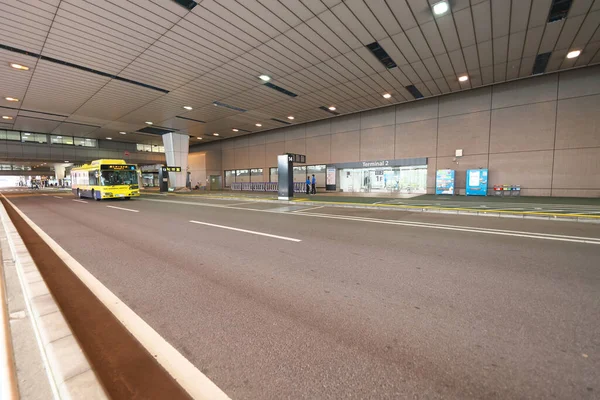 Chiba Japan Juli 2020 Leere Bushaltestellen Und Taxistände Internationalen Flughafen — Stockfoto