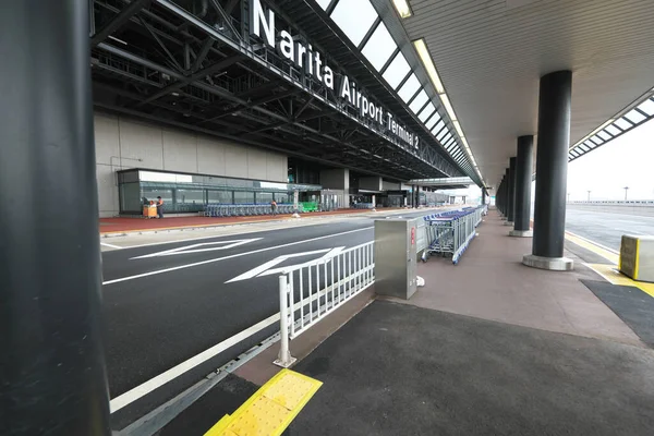 Chiba Japan July 2020 Vacant Narita International Airport Terminal Bus — Stock Photo, Image