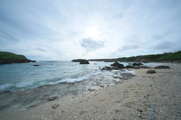 Okinawa Japón Julio 2020 Playa Nakanoshima Isla Shimoji Famoso Lugar — Foto de Stock