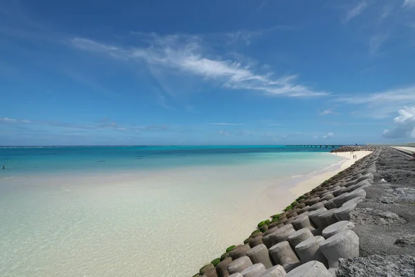 Okinawa Japán Július 2020 Gyönyörű Tenger Strand Közelében Miyako Shimojishima — Stock Fotó