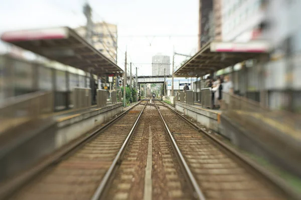 Tokyo Giappone Luglio 2020 Stazione Machiya Della Linea Tram Tokyo — Foto Stock