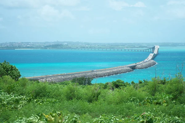 Okinawa Ιαπωνία Ιουλίου 2020 Γέφυρα Irabu Μακρύτερη Γέφυρα Χωρίς Χρέωση — Φωτογραφία Αρχείου