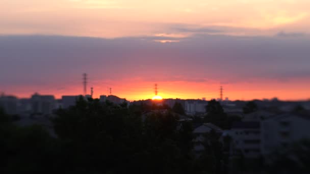 Tokyo Japan Augustus 2020 Snelheid Deep Bokeh Van Zonsopgang Buitenwijk — Stockvideo