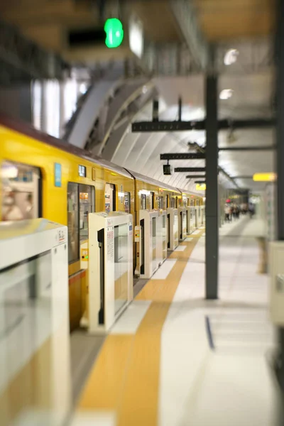 Tokio Japonia Września 2020 Tokyo Metro Ginza Line Shibuya Station — Zdjęcie stockowe