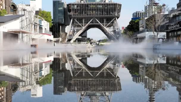 Aichi Japão Outubro 2020 Reflexão Torre Nagoya Após Realização Retrofit — Vídeo de Stock