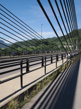 Gunma, Japonya - 7 Eylül 2025: Yamba Ohashi Köprüsü, Yamba Barajı yakınlarında, Japonya