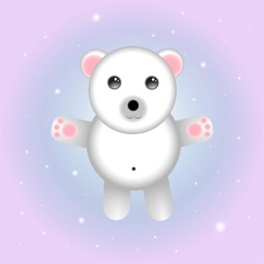 Karikatür kutup ayısının vektör çizimi