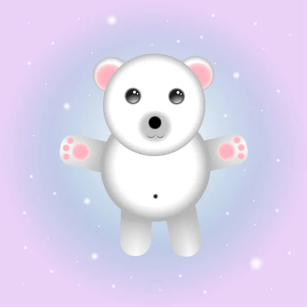 Vector illustration of cartoon polar bear
