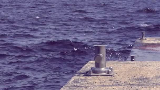 Movimiento Lento Las Olas Mar Captura Aérea Cámara Lenta Las — Vídeo de stock