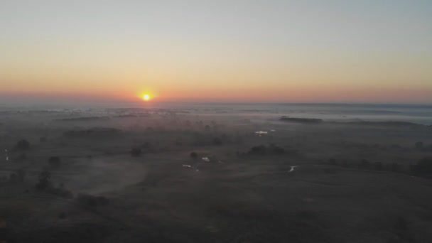 Vista Aérea Volar Niebla Volar Niebla Cámara Aérea Grabada Vuelo — Vídeos de Stock