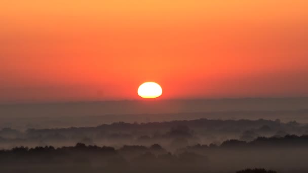 Luchtfoto Vliegen Mist Vliegen Mist Een Opname Van Luchtcamera Vlucht — Stockvideo