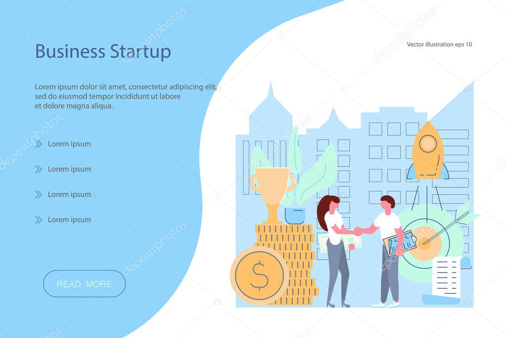 Business start-up banner design template