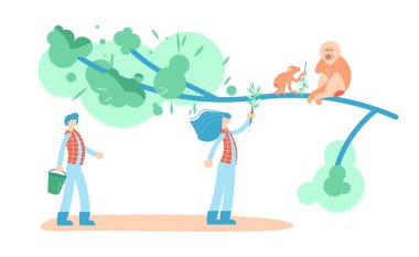 Kurtarma ekipleri yem ve maymun Mandrill'di tedavi. 