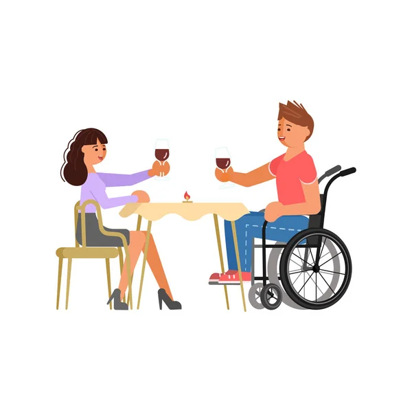 Romantyczne relacje osób niepełnosprawnych — Wektor stockowy