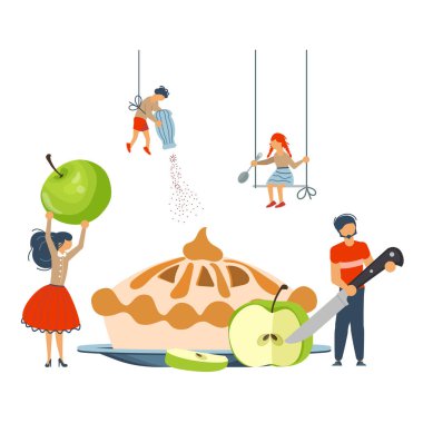 mutlu bir aile birlikte pişirme 
