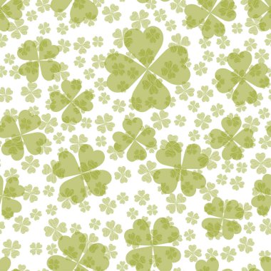 Yeşil yonca ile soyut seamless modeli