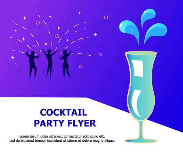 Flyer pour cocktail de nuit — Image vectorielle